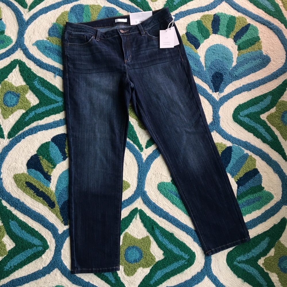 LC Lauren Conrad Blue Straight Leg Jeans